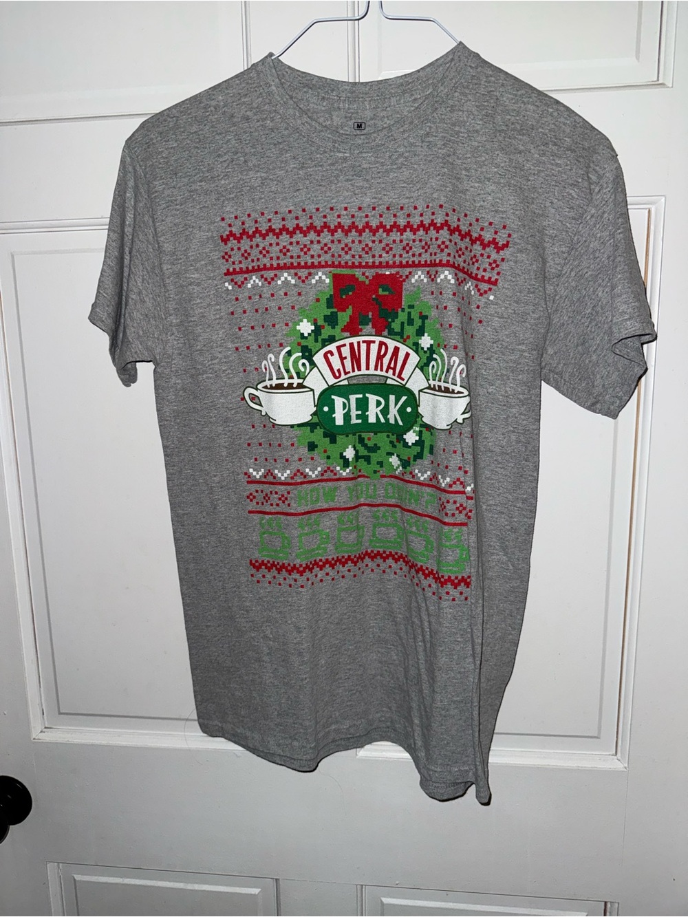 Ripple Junction Grey Central Perk Holiday Graphic Tee